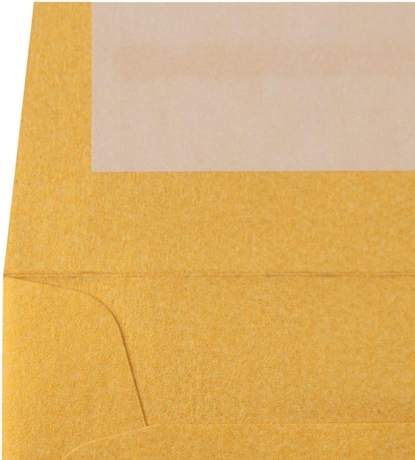 LUXPaper Square Invitation Envelopes | Peel & Press | 3 1/4" x 3 1/4" | Gold Metallic | 80lb. Text | 50 Qty