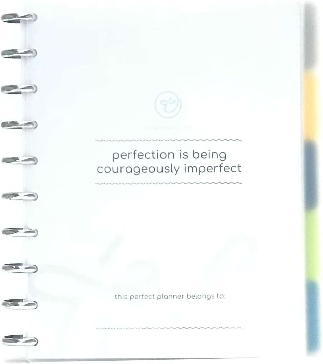 Talia Discbound Notebooks, Planner, Customizable, (yClear w/Silver Discs, Midsize (7.5in x 9.75in))