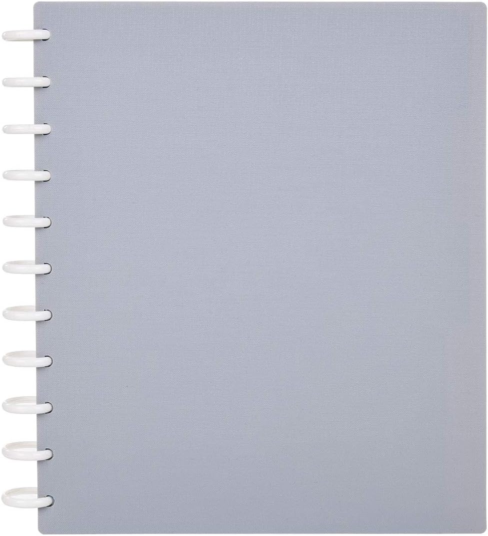 Talia Discbound Notebooks, Planner, Customizable, (Cool Grey, Letter (8.5in x 11in))