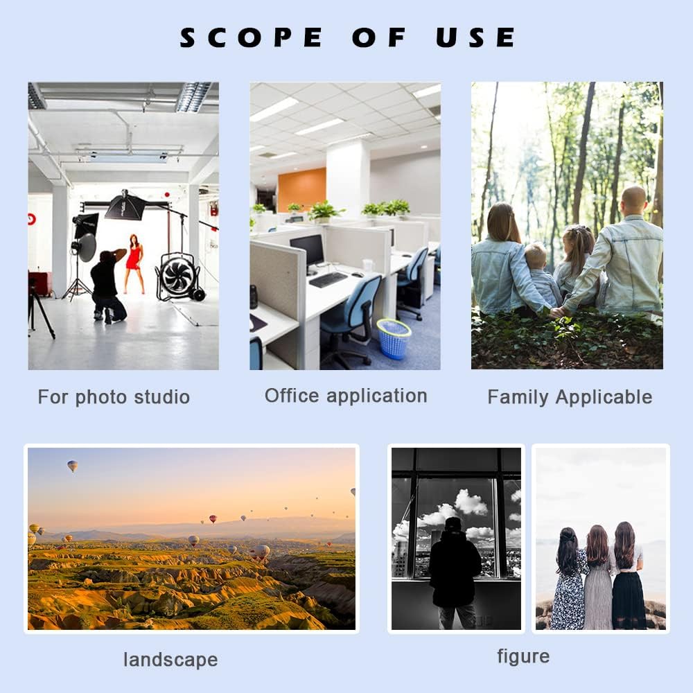 4 Sizes Photo Paper, 200gsm High Glossy White Photographic Paper, Advanced Picture for Inkjet Printer (90 Sheets, 3.5 x 5, 4 x 6, 5 x 7, 8.3 x 11.7 Inch)