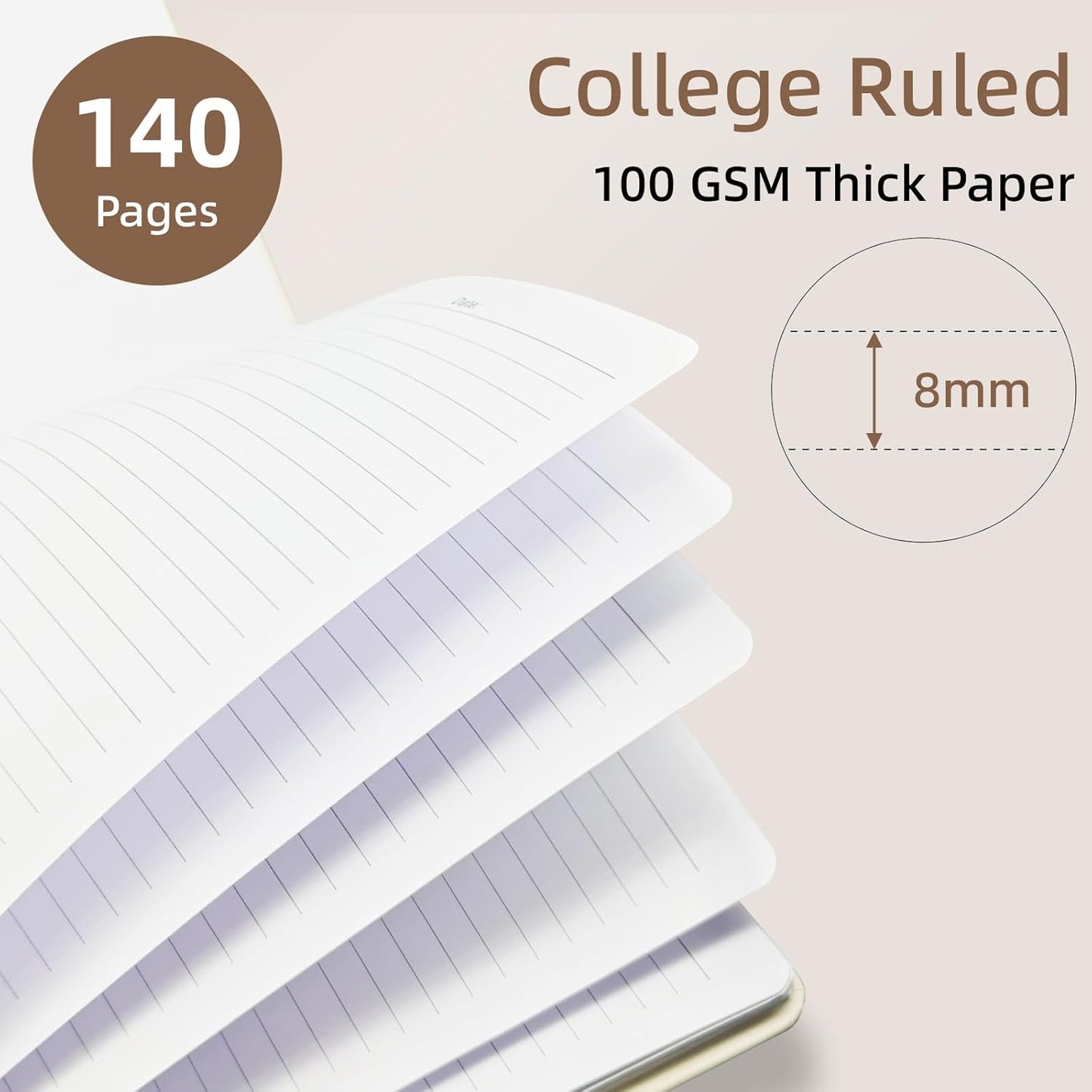 Cute Spiral Notebook journal B5 Aesthetic Pretty Design for Women Girls Kawaii with Pocket, 10 x 7.2 inch, Lined, Dogs