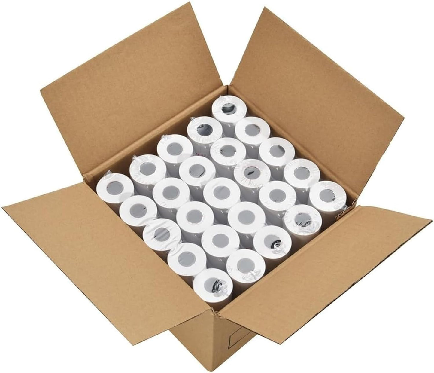 MFLABEL 2 1/4" Thermal Paper Rolls - 50 Rolls of 2.25 x 50' Credit Card Receipt Paper, Compatible with Clover POS, Visa/MasterCard Terminals, & Standard Credit Card Machines