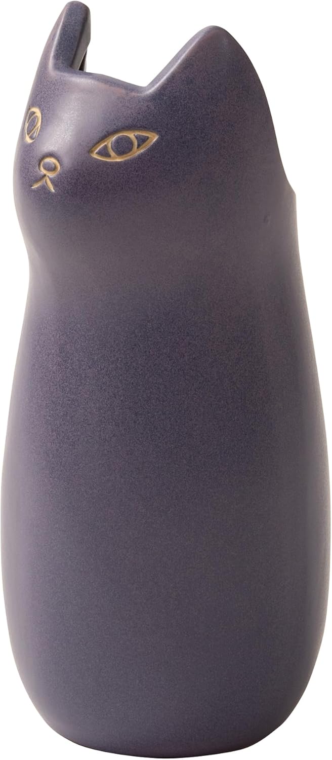 PaletteLife Umbrella Stand Ceramic Scandinavian Cat Small-Size Purple BLS-13PP