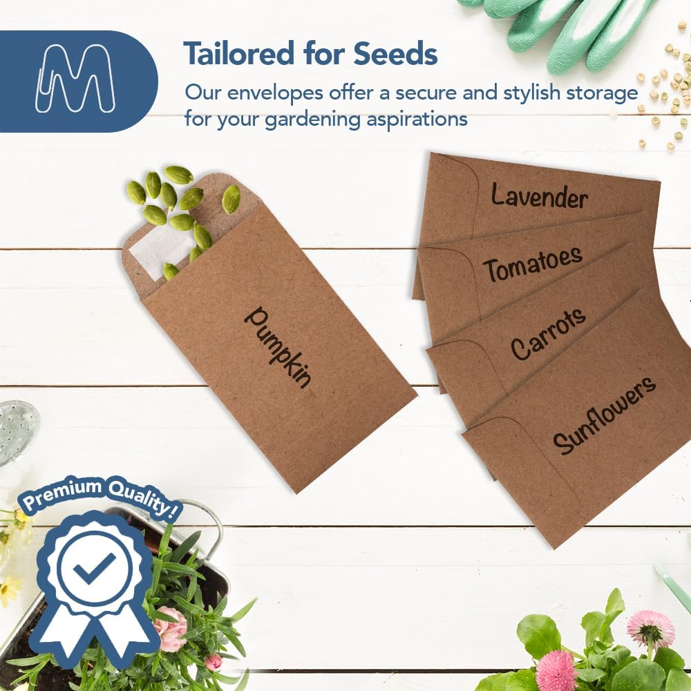 MOS #1 Brown Coin Envelopes 2.25 x 3.5 Inch 550 Pack — Self-Seal Small Kraft Envelopes for Coins, Seeds, Small Parts, Collectibles, Jewelry, Craft Storage