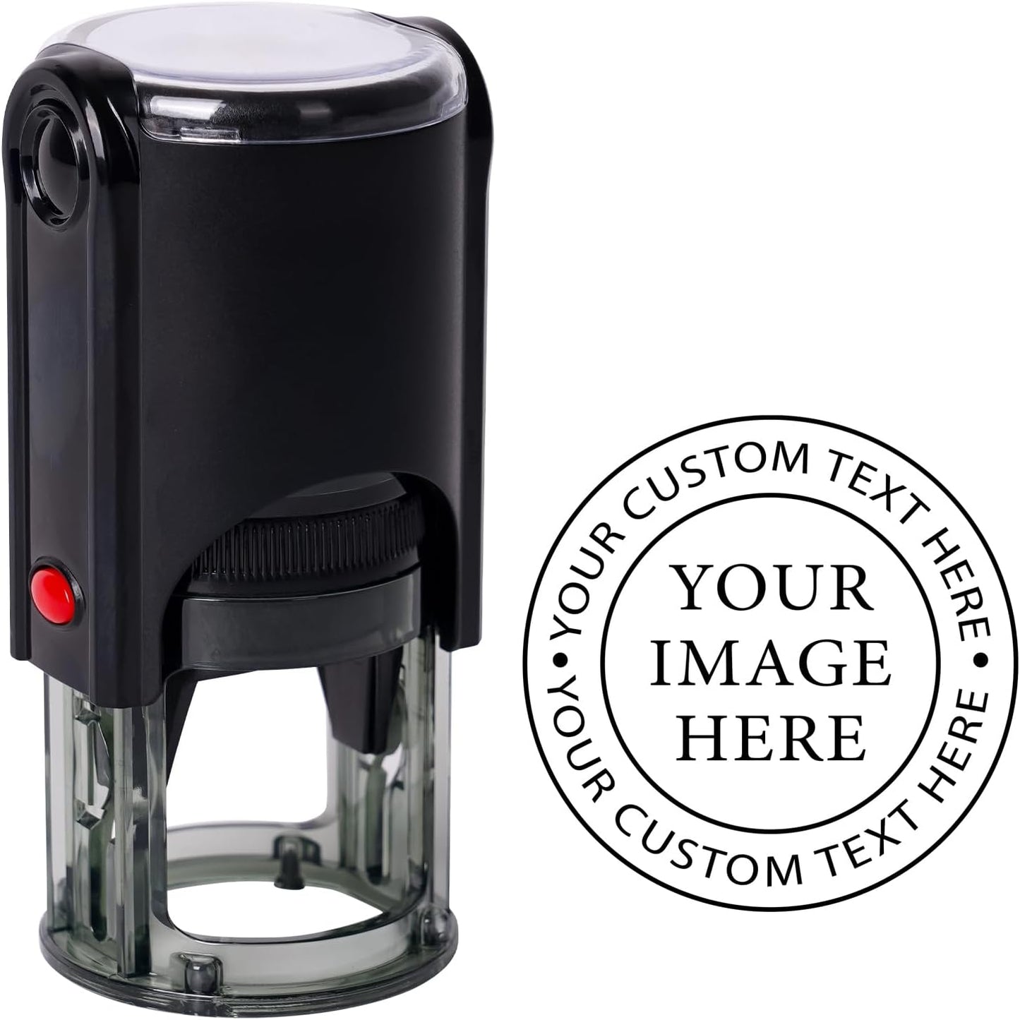 Custom Logo Stamps Self Inking - Personalized Business Logo Text Stamp - Personalized Image Self-Inking Stamper for Office - 4 Sizes - 5 Ink Color Options (Logo)