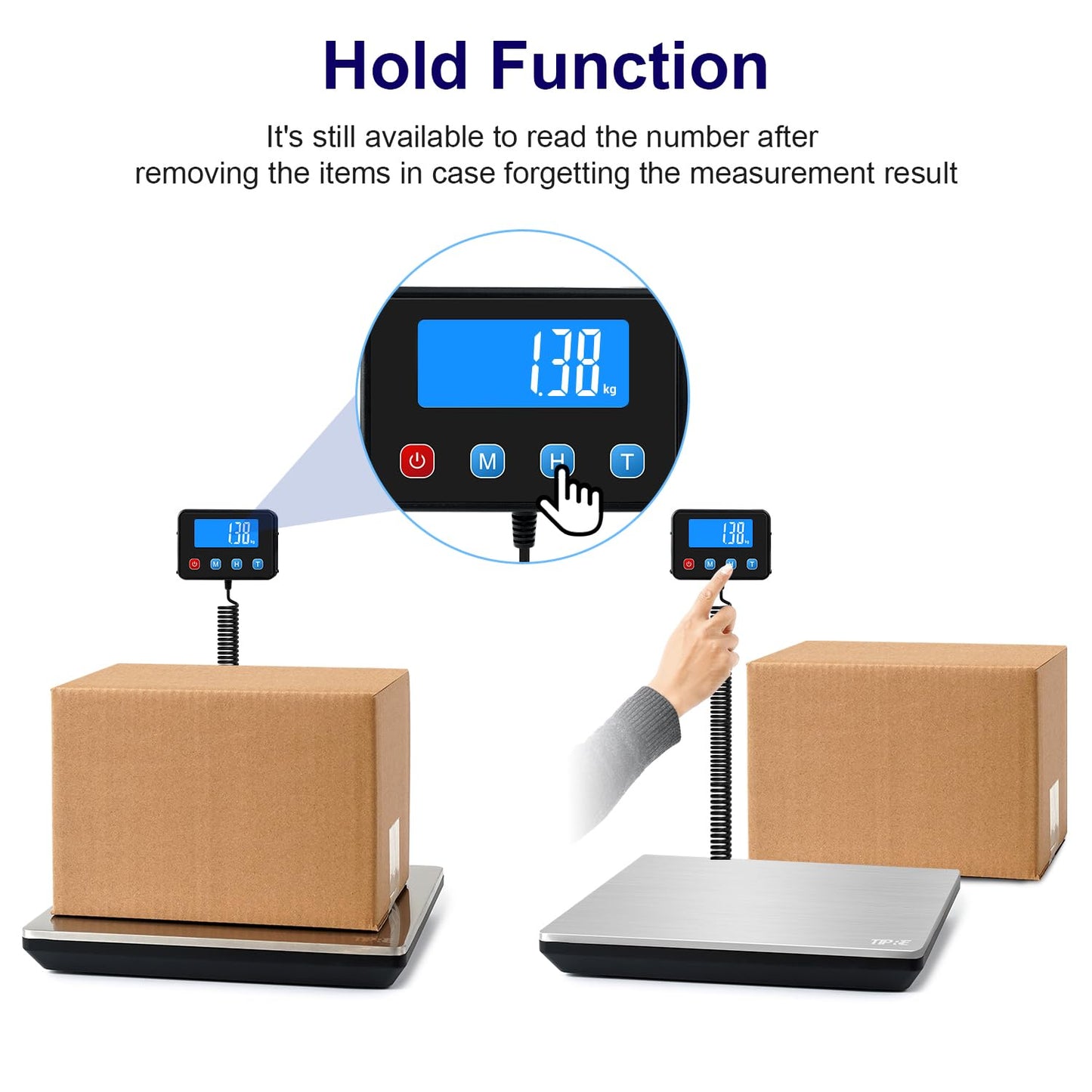 Digital Shipping Postal Scale 0.5 oz High Accuracy！440lb Commercial Weight Scale for Package, Small Business, Mail, Warehouse, Home, Battery & Charging Cable Included