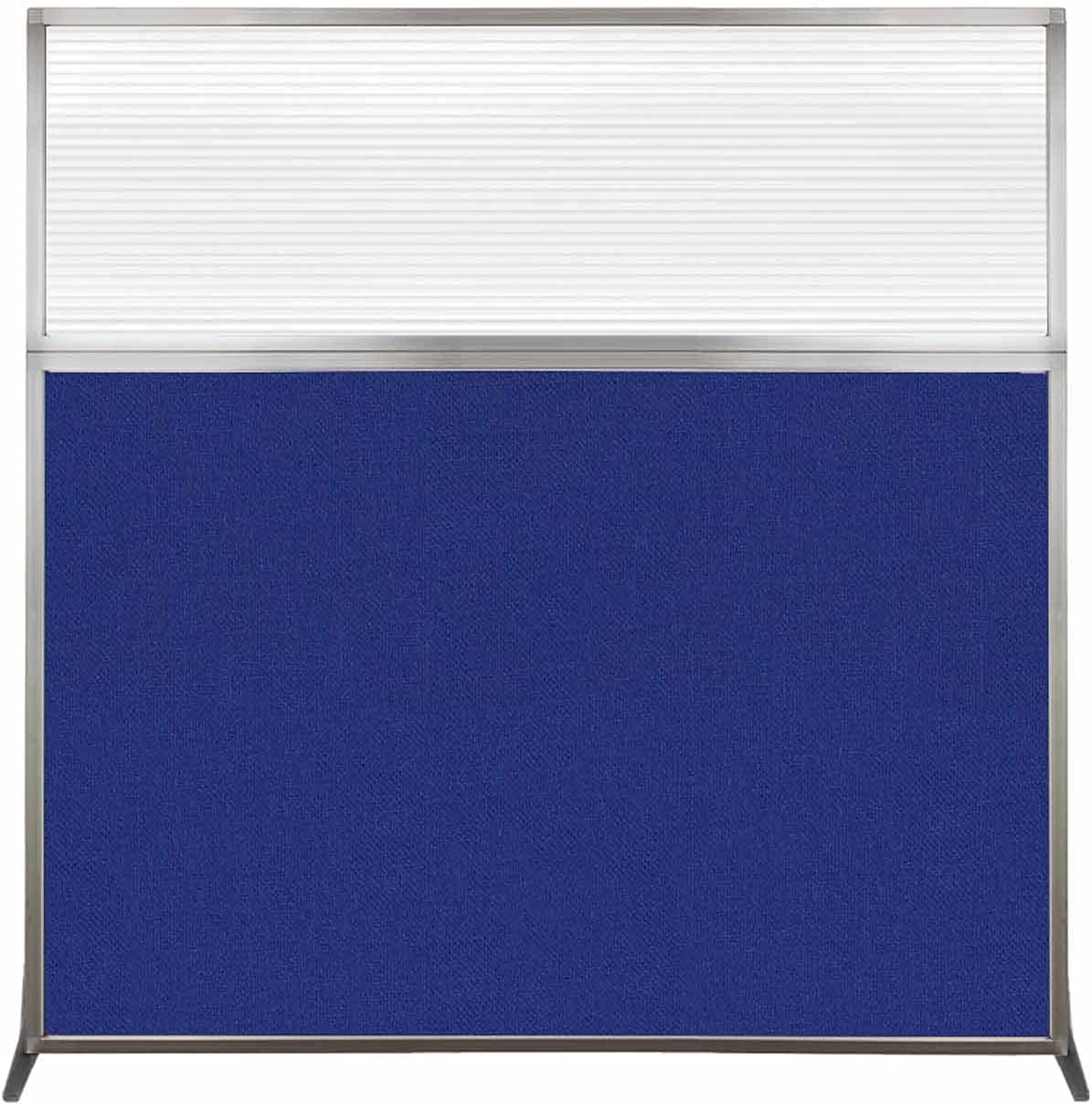 Versare Hush Screen Portable Room Divider | Workstation Wall Divider | Freestanding Privacy Hush Panels | Clear Fluted Windows | Fabric Office Divider Screen | Great for Room Separation