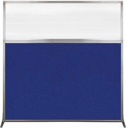 Versare Hush Screen Portable Room Divider | Workstation Wall Divider | Freestanding Privacy Hush Panels | Clear Fluted Windows | Fabric Office Divider Screen | Great for Room Separation