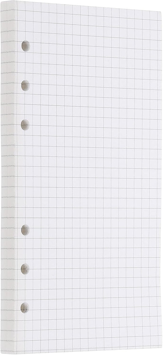 PATIKIL Grid Refill Paper 6-Ring Binder Loose Leaf Planner Filler Paper Planner Inserts, 80 Sheets/160 Pages, Lined