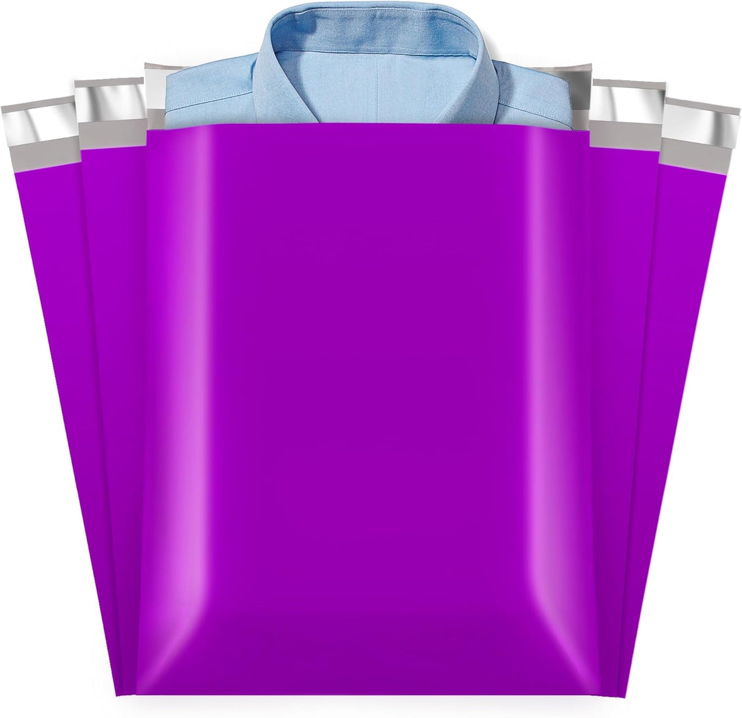 Fuxury Poly Mailers 12x15.5 Inch 500 Pcs, Bulk Shipping Bags for Clothing, Strong Adhesive Shipping Envelopes for Small Business Suppliers,Waterproof Mailers Poly Bags Mailing Envelopes Purple