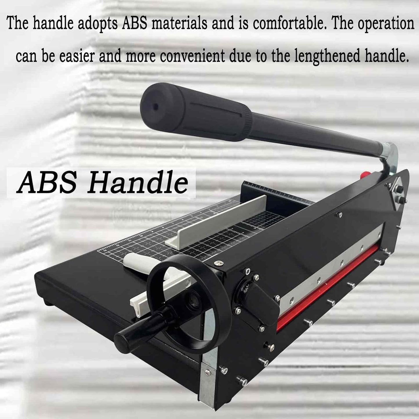 Heavy Duty 12.2" A4 Size Stack Paper Cutter, Manual Paper Cutting Machine with a Safety Lock, Stack Paper Trimmer, White or Black, All Steel Base