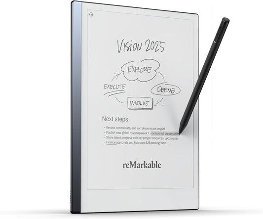 reMarkable Starter Bundle – reMarkable 2 is The Original Paper Tablet | Includes Black and White 10.3” Writing Tablet, Marker Plus Pen with Built-in Eraser