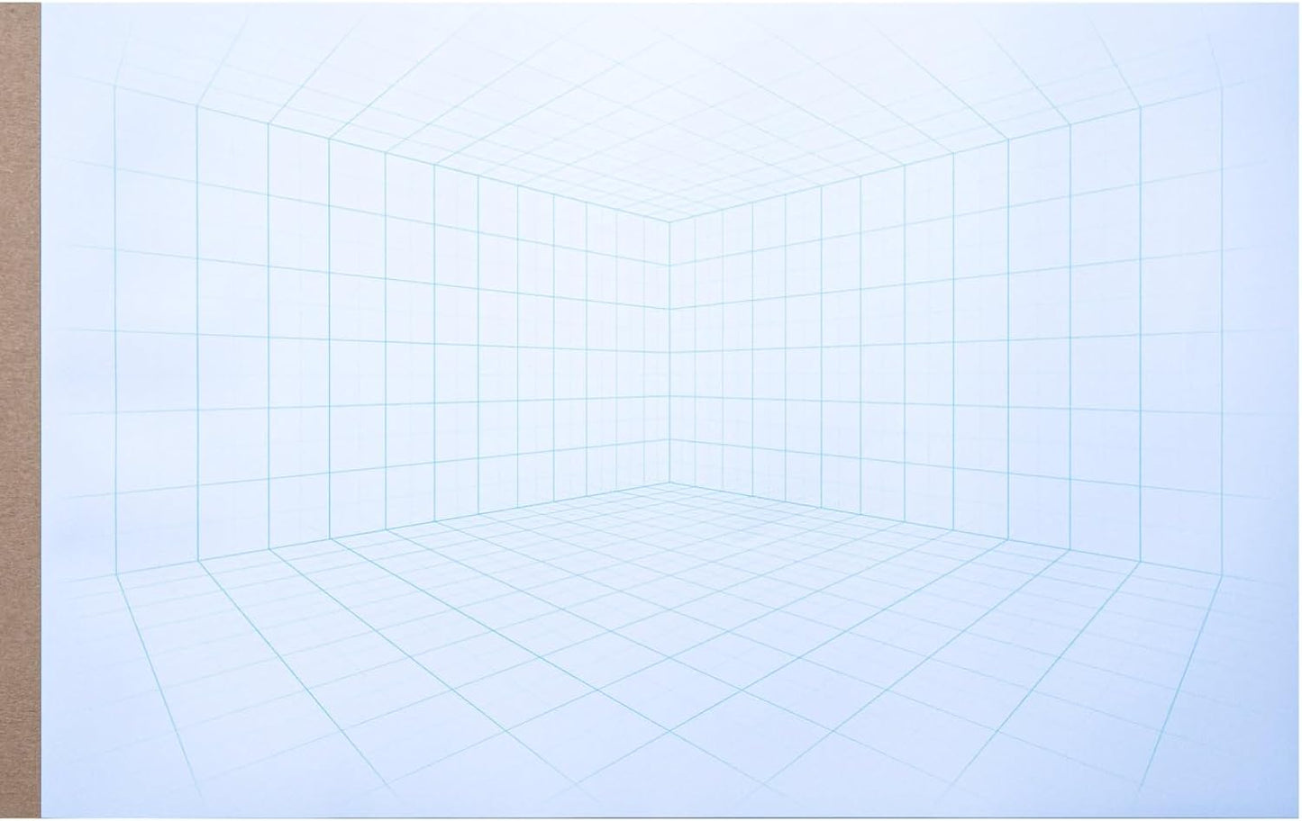 Koala Tools - 40-Page Drawing Pad for 2-Point Perspective, Room Grid Sketch Pad with 3D Virtual Walls Design, Gridded Graph Paper for Interior Room Design, Industrial, Architectural 11 x 17 inches