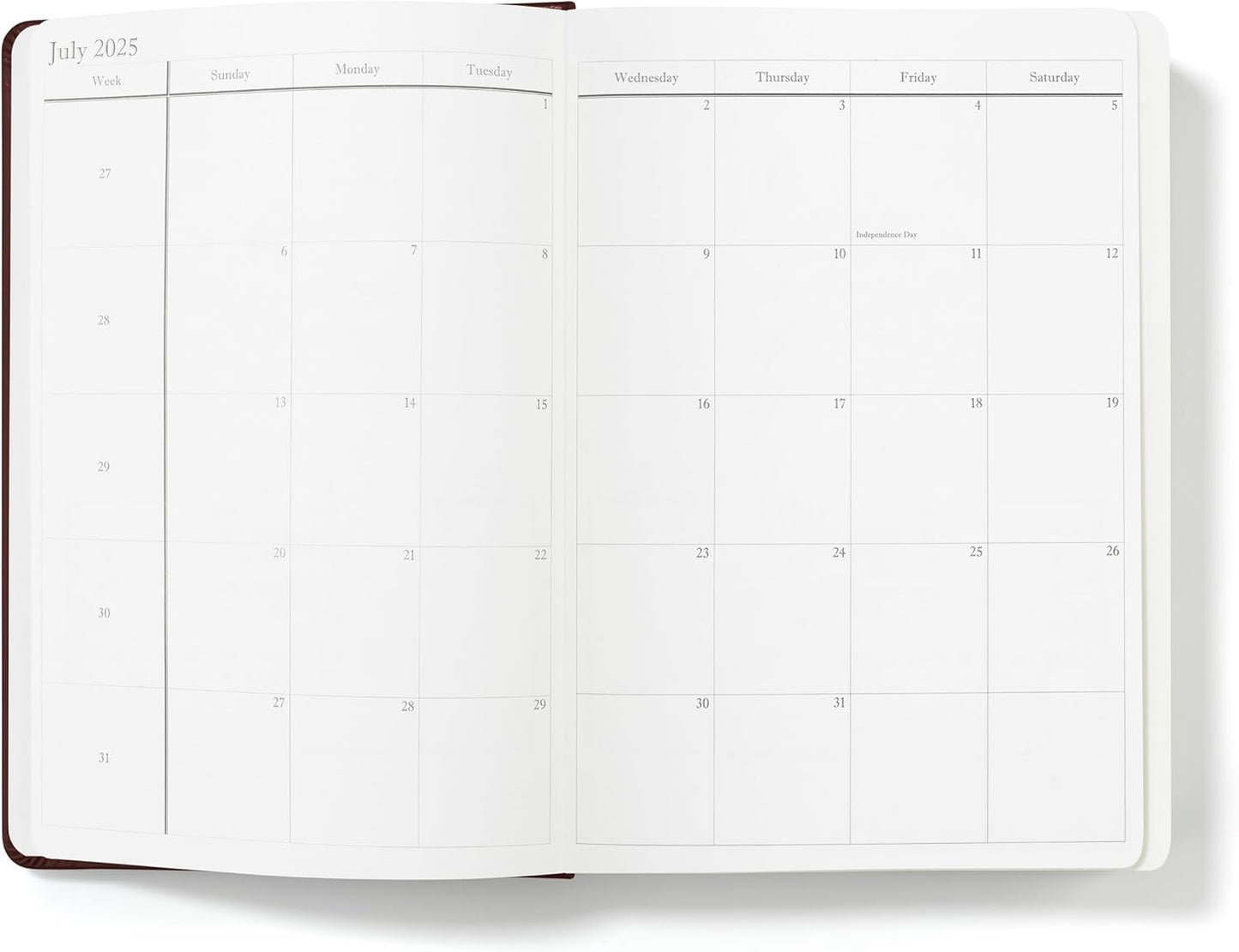 Wykeham's Executive 2025-26 Daily Journal Planner – Mid-Year Academic Diary (Conker, 8.5"×5.5")