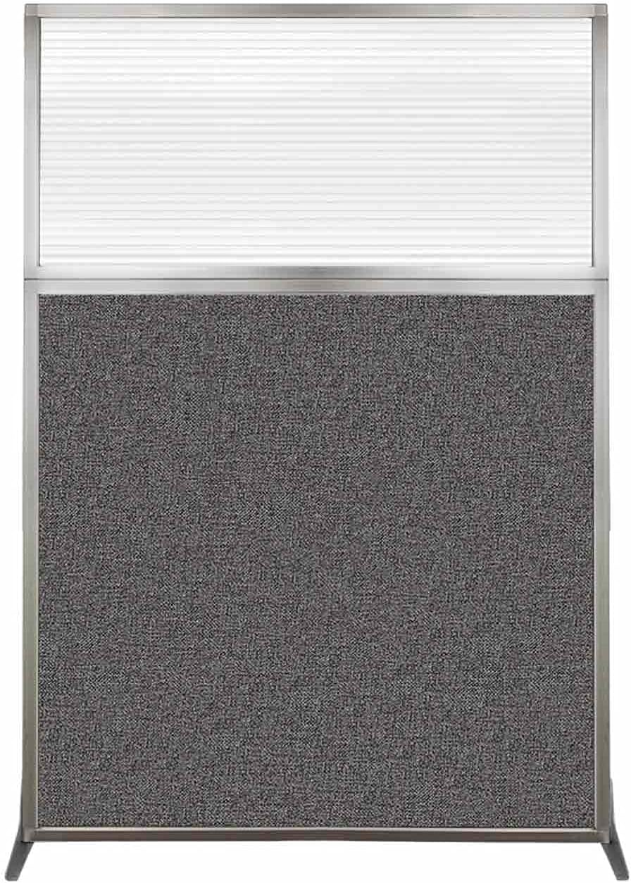 Versare Hush Screen Portable Room Divider | Workstation Wall Divider | Freestanding Privacy Hush Panels | Clear Fluted Windows | Fabric Office Divider Screen | Great for Room Separation