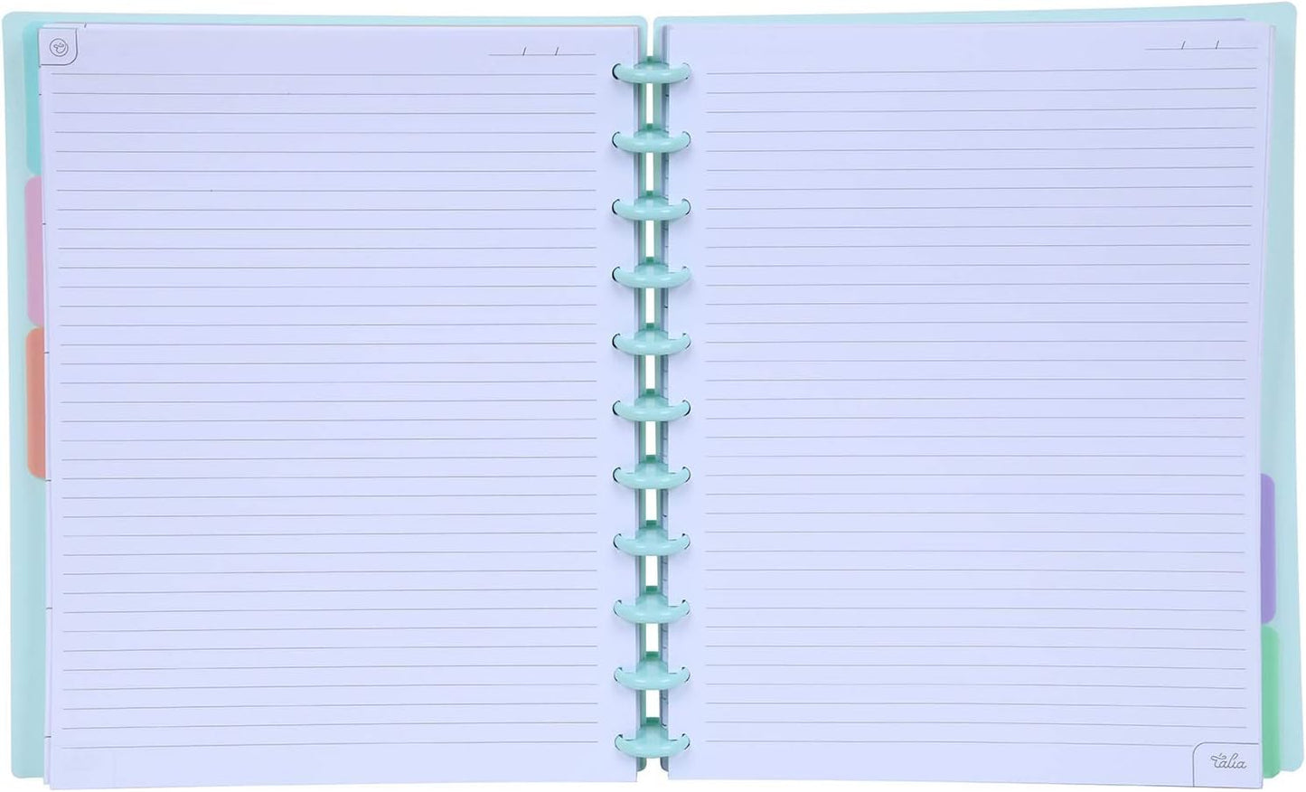 Talia Discbound Notebooks, Planner, Customizable, (Summer Blue w/Summer Blue Discs, Letter (8.5in x 11in))