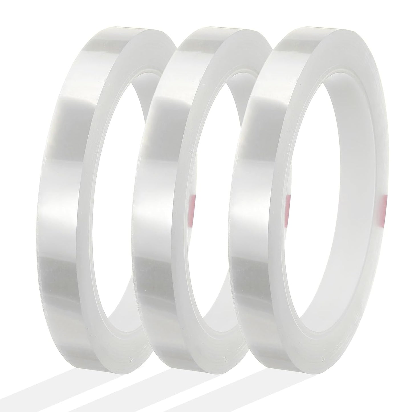 MECCANIXITY Whiteboard Tape 1/2" x 72 Yard Pinstripe Graphic Chart Line Grid Marking Tapes for Classroom Office Dry Erase Board Art, Clear, Pack of 3