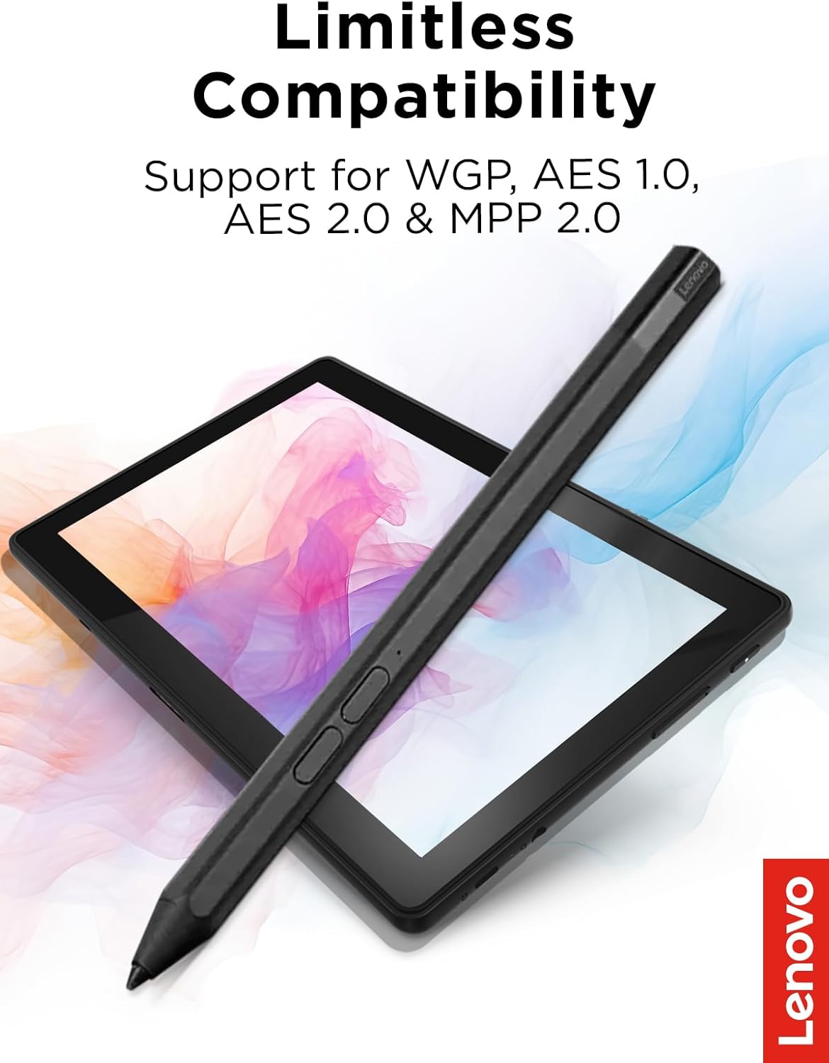 Lenovo Precision Pen 2 for Select Lenovo Laptops Bundle with 16" Eco-Friendly Magnetic Laptop Sleeve - Grey