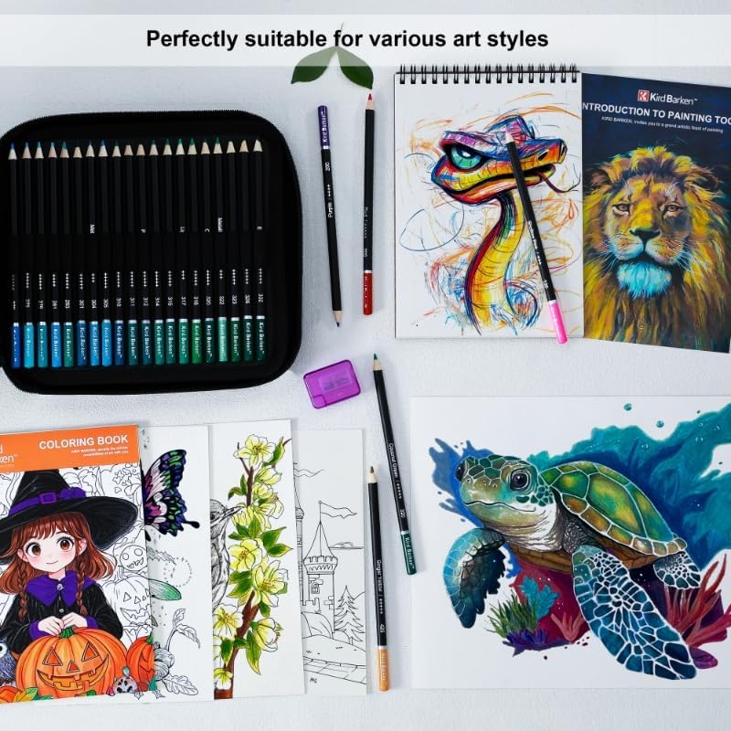 147 PCS Colored Pencils for Adult Coloring Books – 120 Colored Pencils, 3-Color Sketchbook, Coloring Book, Tools, Soft Core Oil Based,Blending Shading,Art Supplies for Beginners & Adults