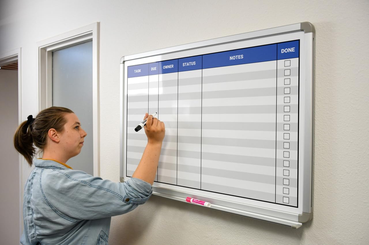 Task List Whiteboard 48" x 36"