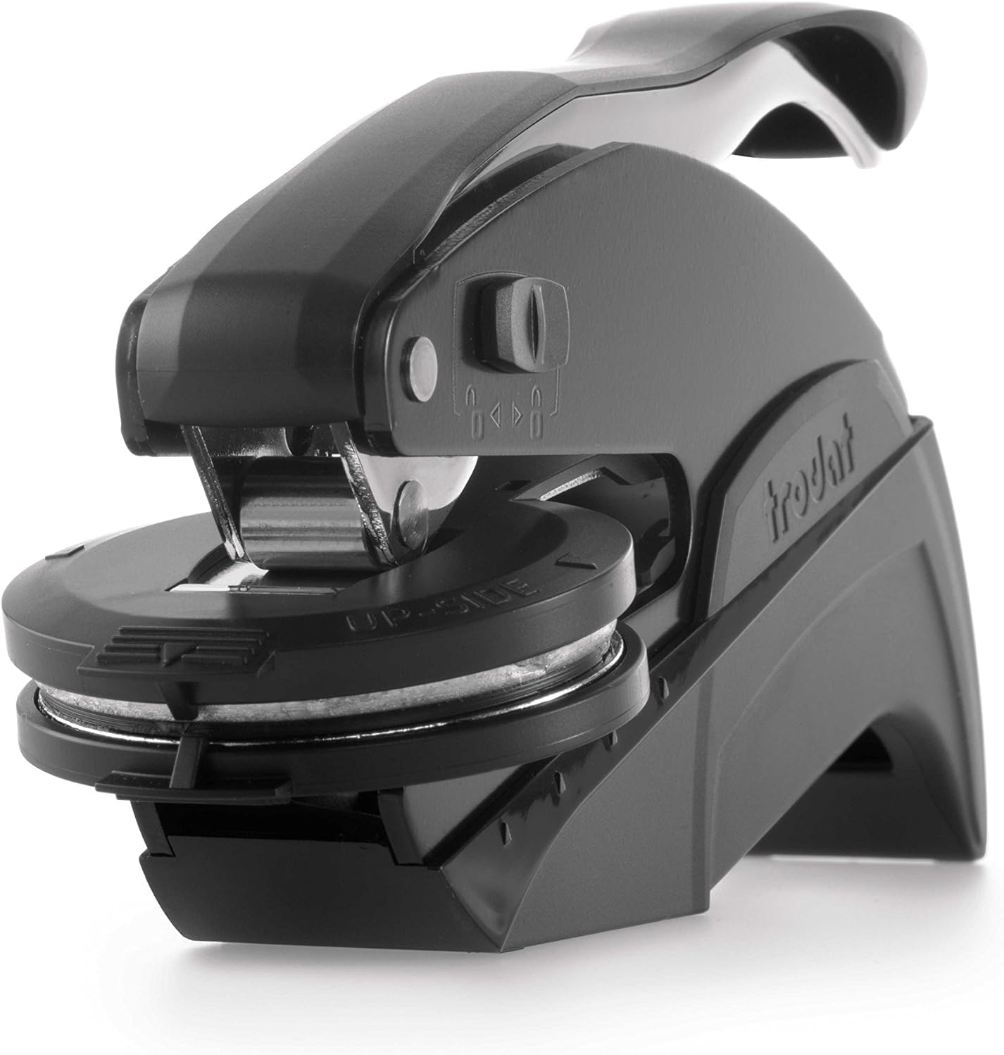 Custom Monogram Address Embosser - Personalized Round Seal with 50 Seal Labels - Style EM023