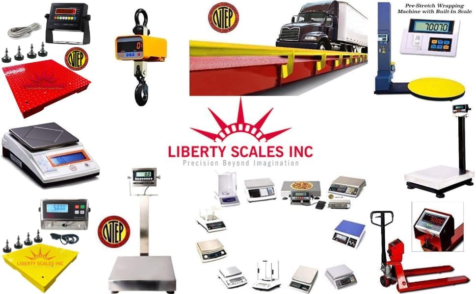 Liberty LS-920-2k Industrial Portable Floor Scale for Small Animal, Platform 50" x 20" / up to 2000 lbs (Scale System with cage System)
