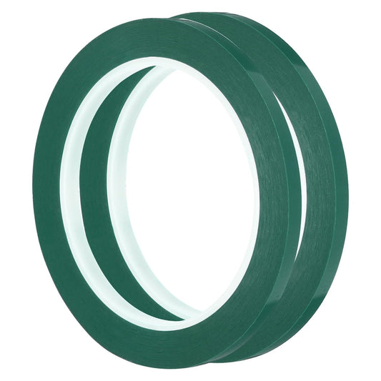 uxcell 2pcs 1/4" x 60 Yard Graphic Tape Whiteboard Grid Marking Tape Pinstripe Chart Line, Green