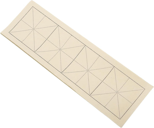 PATIKIL Xuan Paper, 100 Sheets Rice Paper with MI' Grid, Chinese Calligraphy Practice Paper for Calligraphy Practice, Half Raw Ripe Xuan, 5"x15" (Yellow)