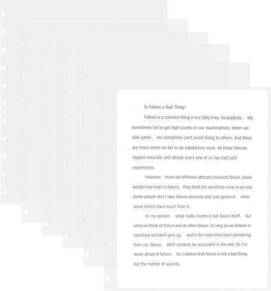 25 Piece Letter Size Sheet Protectors Clear Plastic Page Protectors for Discbound Holds Letter Size Discbound Binding Cover (25)