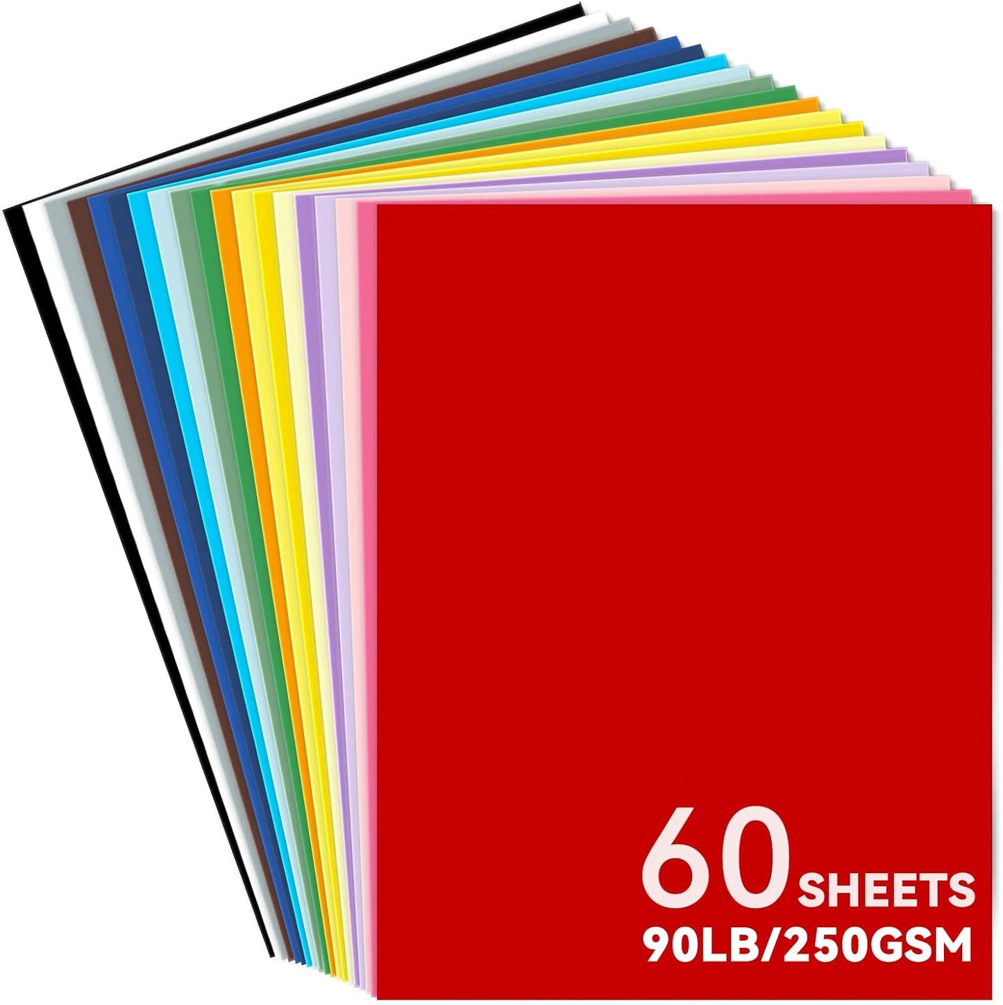 Colored Cardstock Paper, A4 Heavy Card stock 30 Assorted Colors for Cricut, Thick Paper for Card Making, Scrapbooking, Printer, Craft (80lb / 230gsm)