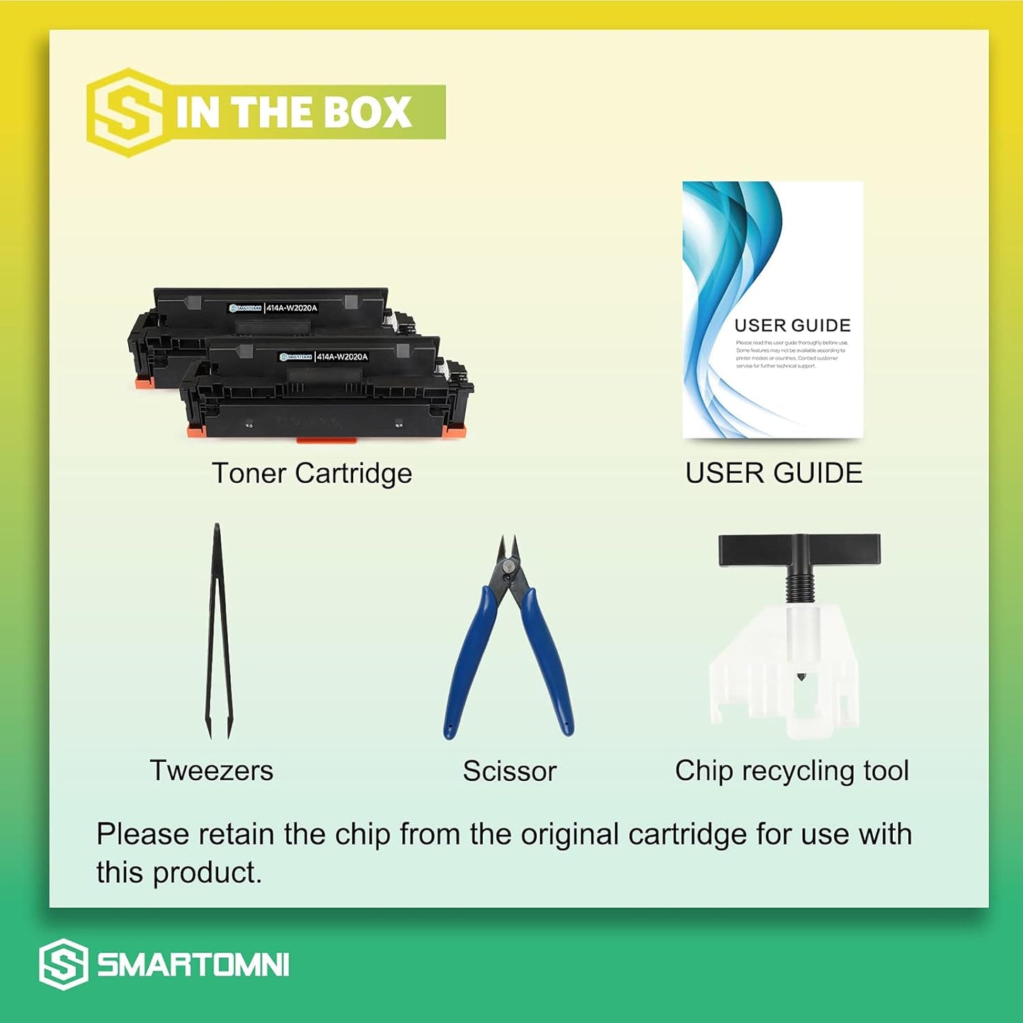 [NO CHIP] 414A Compatible Toners_Cartridges Replacement for HP 414 414A W2020A 414X for HP Color Pro MFP M479fdw M479fdn M454dw M454dn M454 M479 Printer (2 Packs Black)