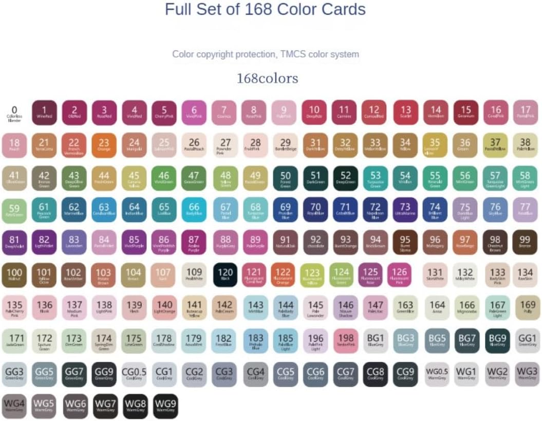 168-Color Dual-Tip Alcohol Markers Set with Shoulder Bag - Alcohol-Based Art Markers for Coloring, Drawing & Sketching -Gift for Kids, Teens, Artists