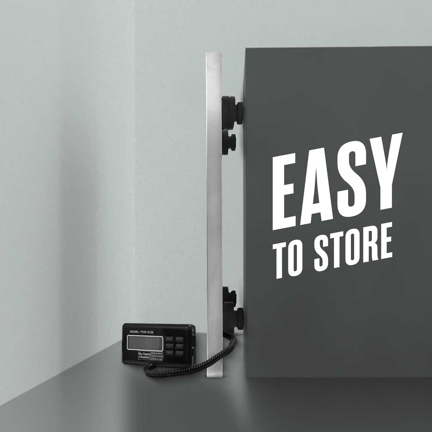 Houseables Shipping Scale, Platform Scale, Industrial, Heavy Duty, 400 LB, Weight Machine for Luggage, Packages, Postal, Floor, Commercial, Package, Business, Weighing, Large Platform, Digital, 22x18