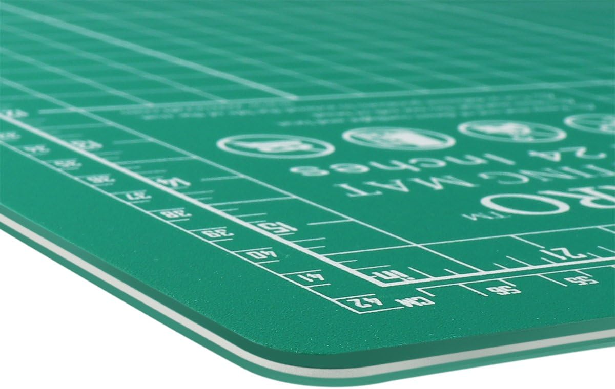 ZERRO Cutting Mat 18" x 24" Self Healing Professional Double Sided Sewing Rotary Mat Thick 5-Layer with Imperial/Metric (A2)
