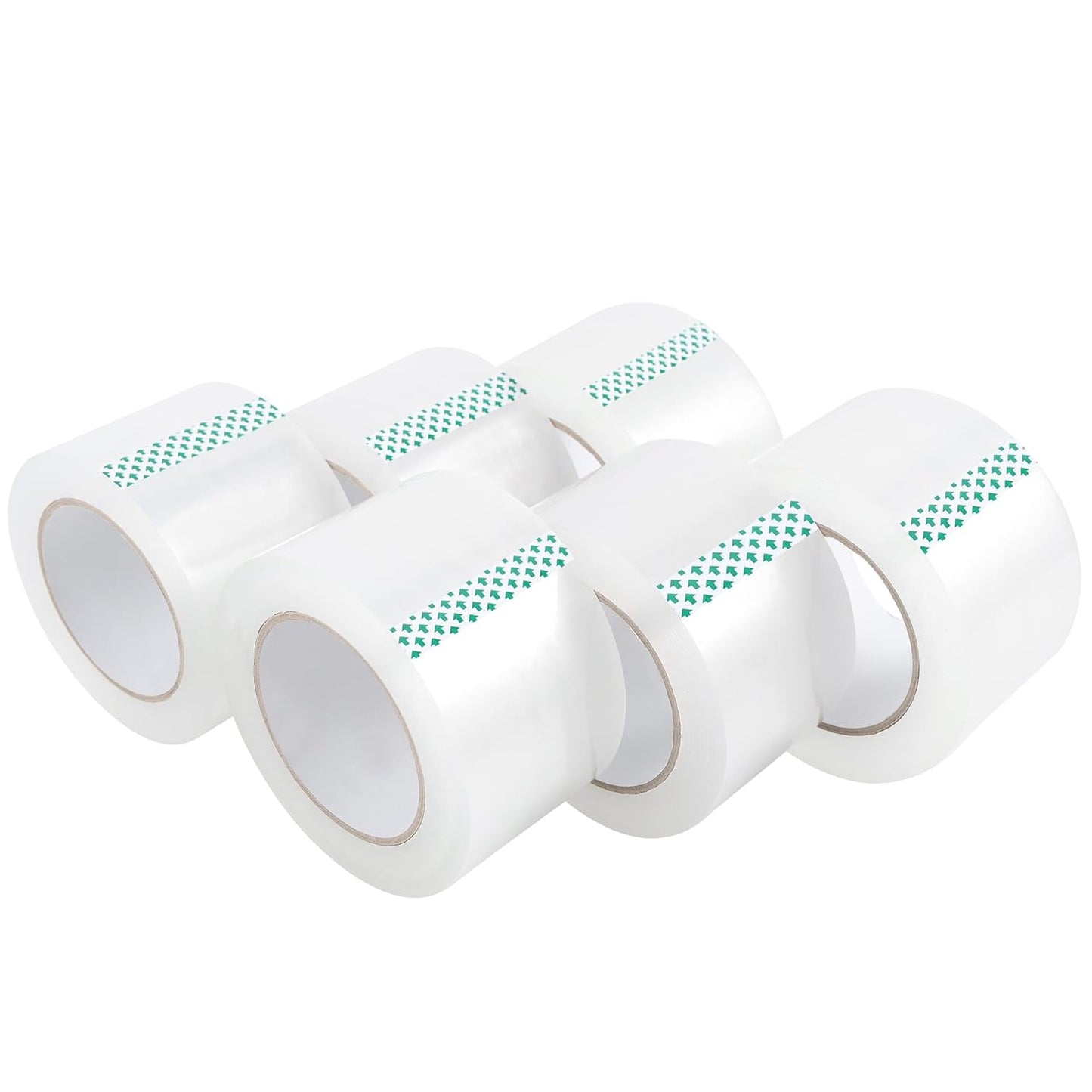 Lichamp Heavy Duty Packing Tape 6 Rolls, Wide Packaging, 3 in. x 90 Yd., 3 Mil Thick, Clear, Commercial Grade Carton Packaging Tape Refills, Shipping, Mailing, Moving Supplies & Storage