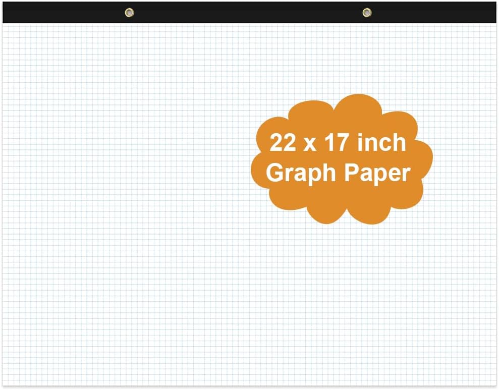 Yaridar Large Engineering Graph Paper - 22" x 17" Grid Paper Notepad, 4"x4" Blue Grid 50 Sheets/100 Pages Paper for Engineer Architect Designer Mathematician Draftsman