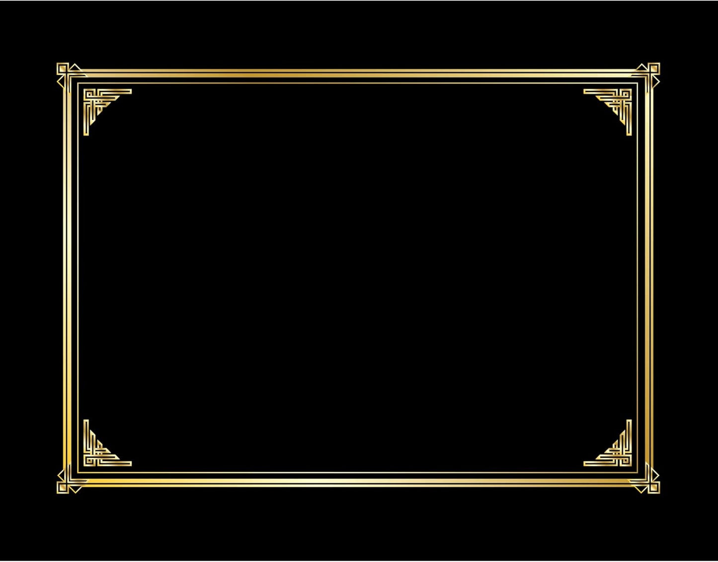 Classic Linen Certificate/Document Covers, 12.5” x 9.75”, Black (6 Pack)