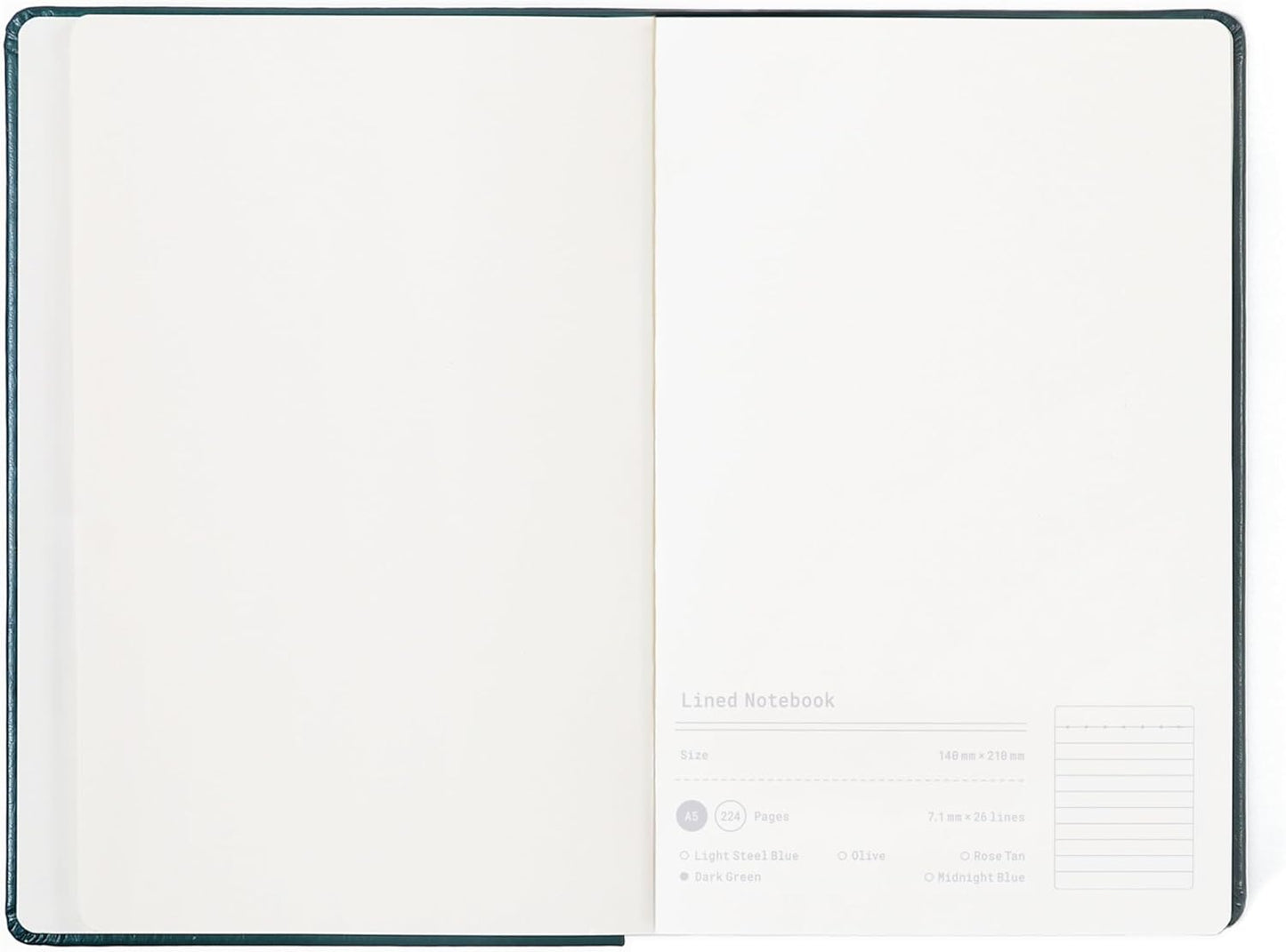 Lined Journal Notebook, A5,244 Pages, PU Leather Hardcover, 100gsm Thick Paper, Professional Notebook for Writing, Office & Work(Midnight Blue)