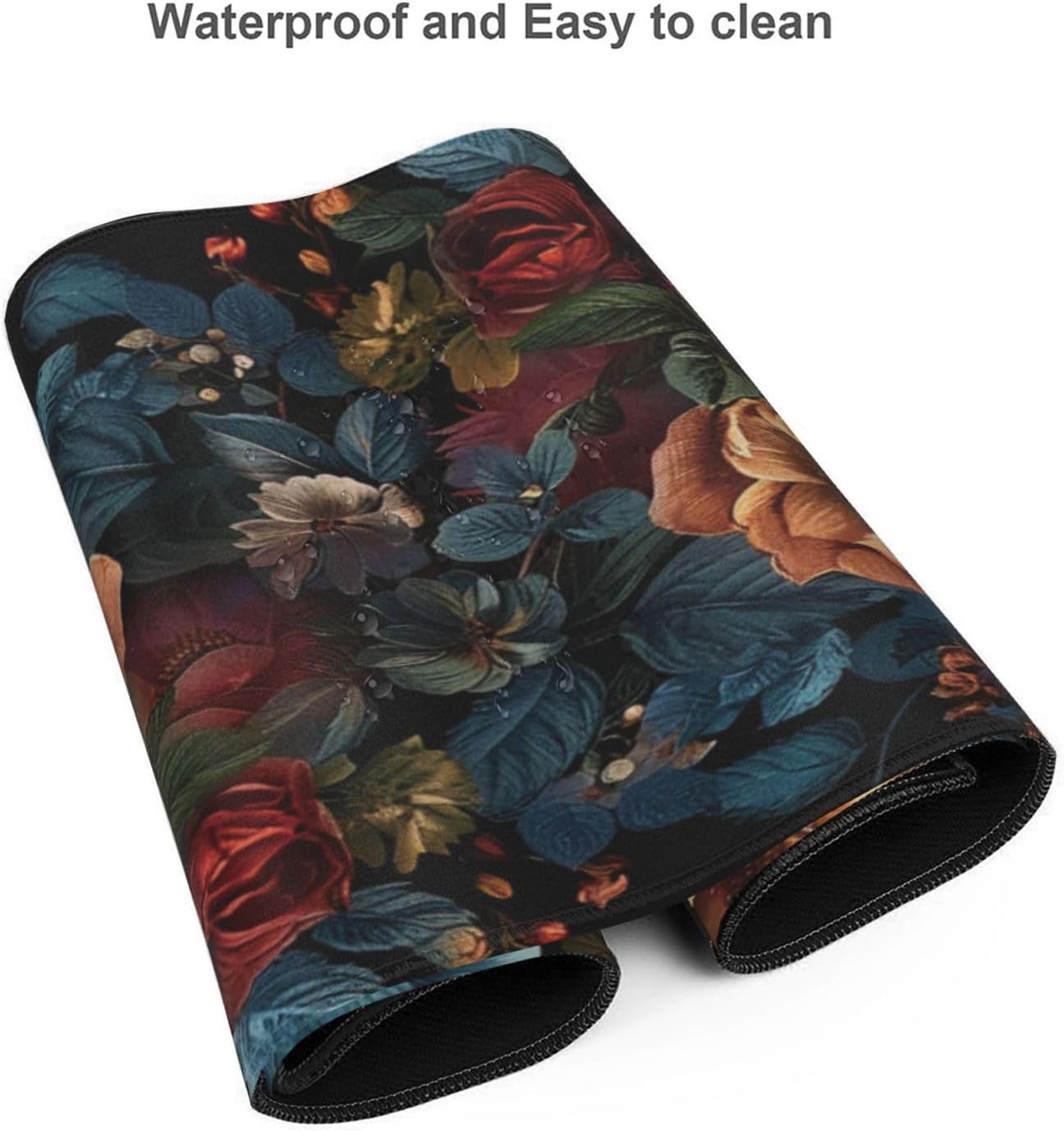 35.4 x 15.7 in, Waterproof XXL Large Mouse Pad for Desk, Extended Keyboard Mouse Mat for Computer Office, Big Laptop Mouse pad, Gaming Pc-Vintage Chic Rose Flowers