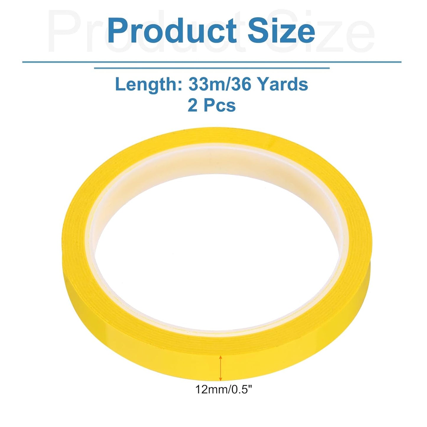 uxcell 1/2" x 36 Yard Graphic Tape Whiteboard Grid Marking Tape Pinstripe Chart Line, Dark Yellow