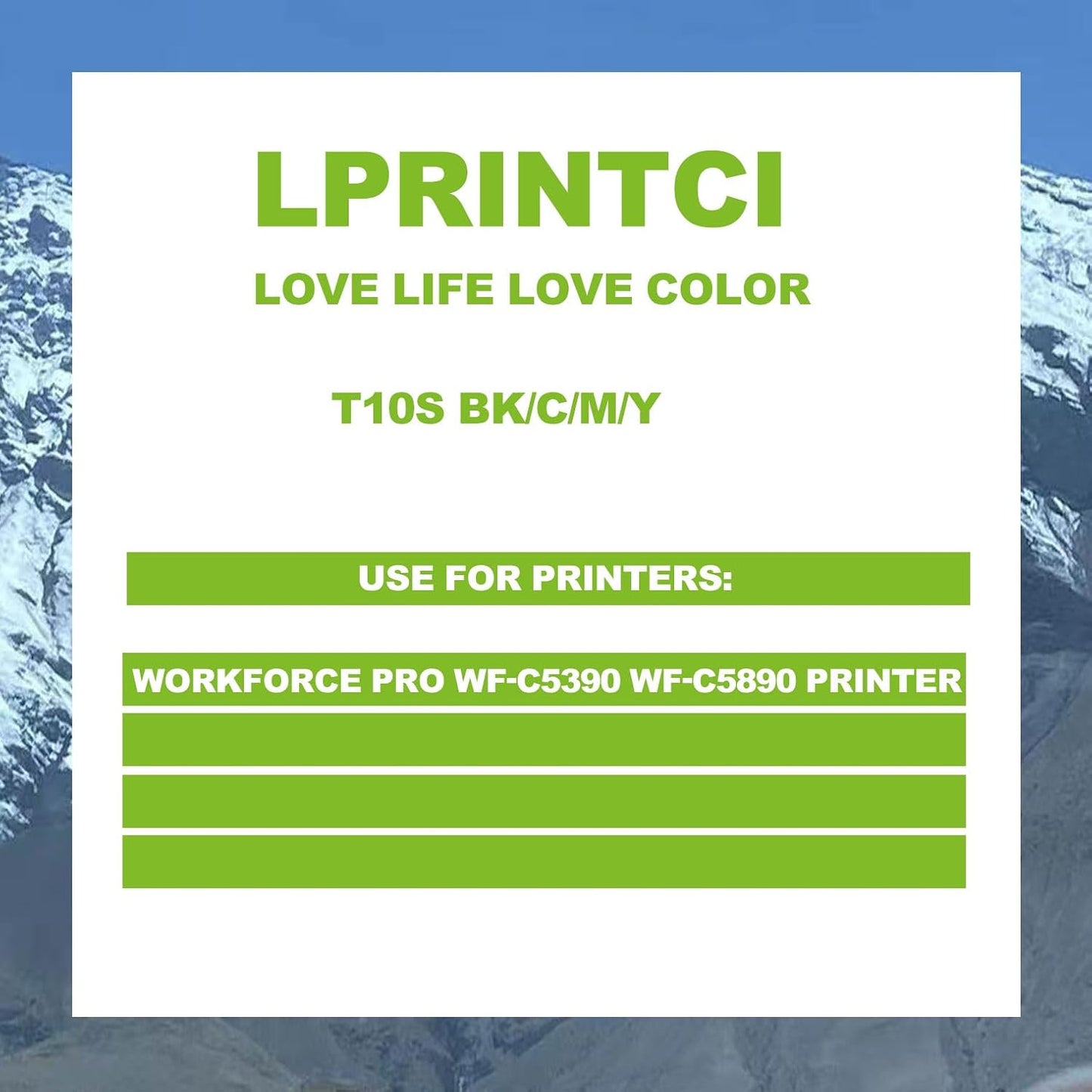 T10S Black Ink Cartridges Use for Printers WorkPorce Pro WF-C5390/WF-C5890 Color Printer 1 PCS of Black Color
