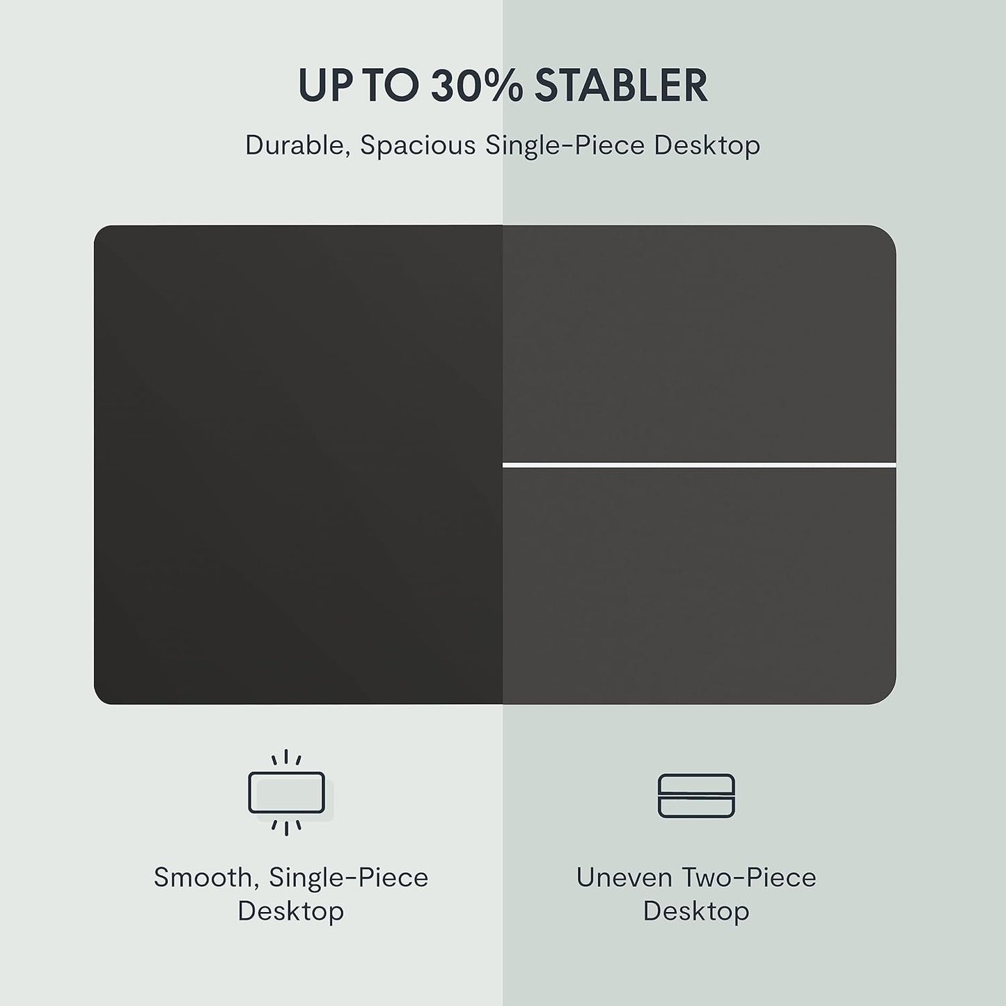 FLEXISPOT EN1 One Piece Standing Desk, 48 x 24 Inch Electric Adjustable Height Desk for Home Office and Computer Workstation (White Frame + Black Top, 2 Packages)