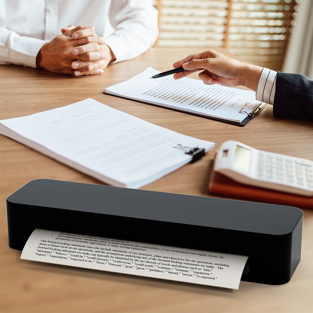 Thermal Printer Paper 8.5 x 11 Inch, US Letter Size Quick-Dry Thermal Printing Paper Rolls, Thermal Paper Compatible with M08F-Letter, M832, M834, MT800, MT800Q Portable Printer, 100 sheets / 4 Rolls