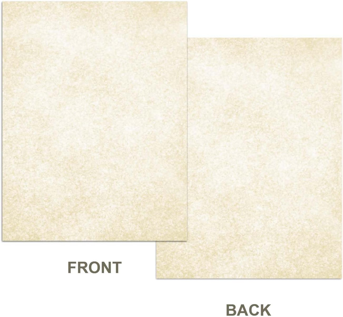 Parchment Paper for Certificates - Stationary for Resumes, Diplomas, Letter Size, 50 Double-Sided Sheets, 100gsm, 8.5" x 11" Parchment Paper