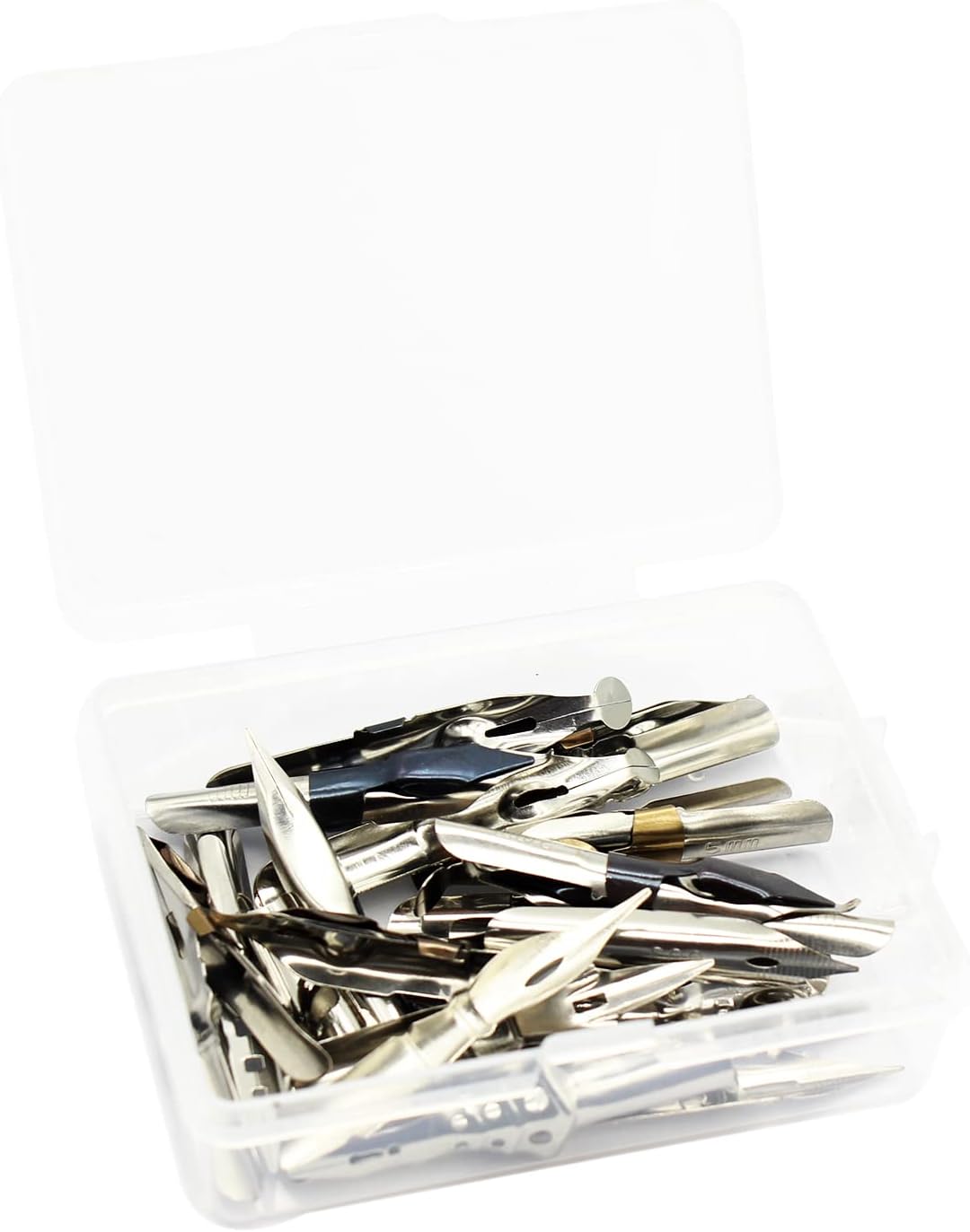 Gullor A Bunch of Nibs for Comic Dip Pen, Assorted Calligraphy Dip Pen Nibs, Various Sizes and Shapes, 33 Nibs in Box