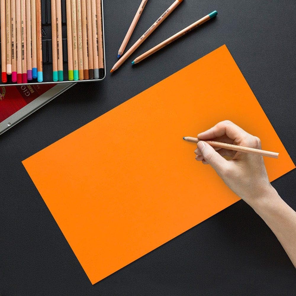 LUXPaper 8.5" x 14" Paper | Legal Size | Mandarin Orange | 80lb. Text | 50 Qty