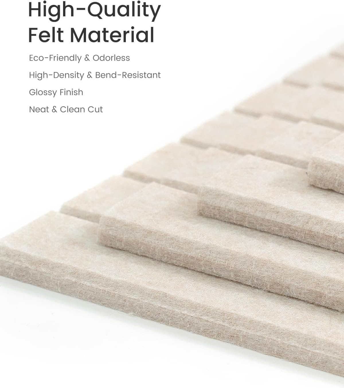 Bumusty Large Cork Board Alternative-36 x24 Felt Bulletin Board Tiles, with 30 Pushpins, 40 Adhesive Tabs, 6-Pack Slat Wall Paneling, Cork Boards for Office Push Pin Board Felt Board-Oatmeal