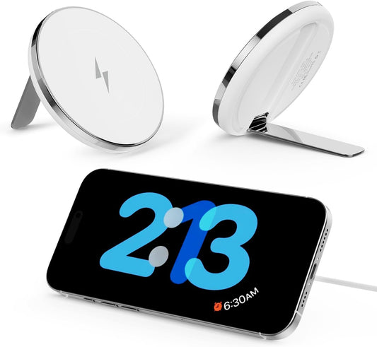 2025 Charger 1 Pack(4FT) 15W Magnetic Wireless Charger with 20W Fast Charging Block Compatible with iPhone 17/16/15/14/13/12 Series & AirPods 4/3/2/Pro/for iPhone Wireless Charger Stand