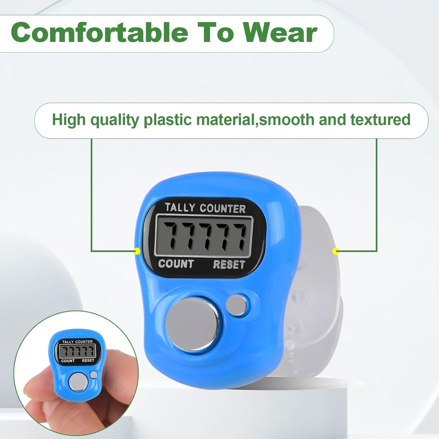 Tally Counter 10pc Electronic Finger Counter Digtal Clicker Counter 5 Digit LCD Counting for Knitting/Golf/Coaching/Goods Counting/Lap Etc