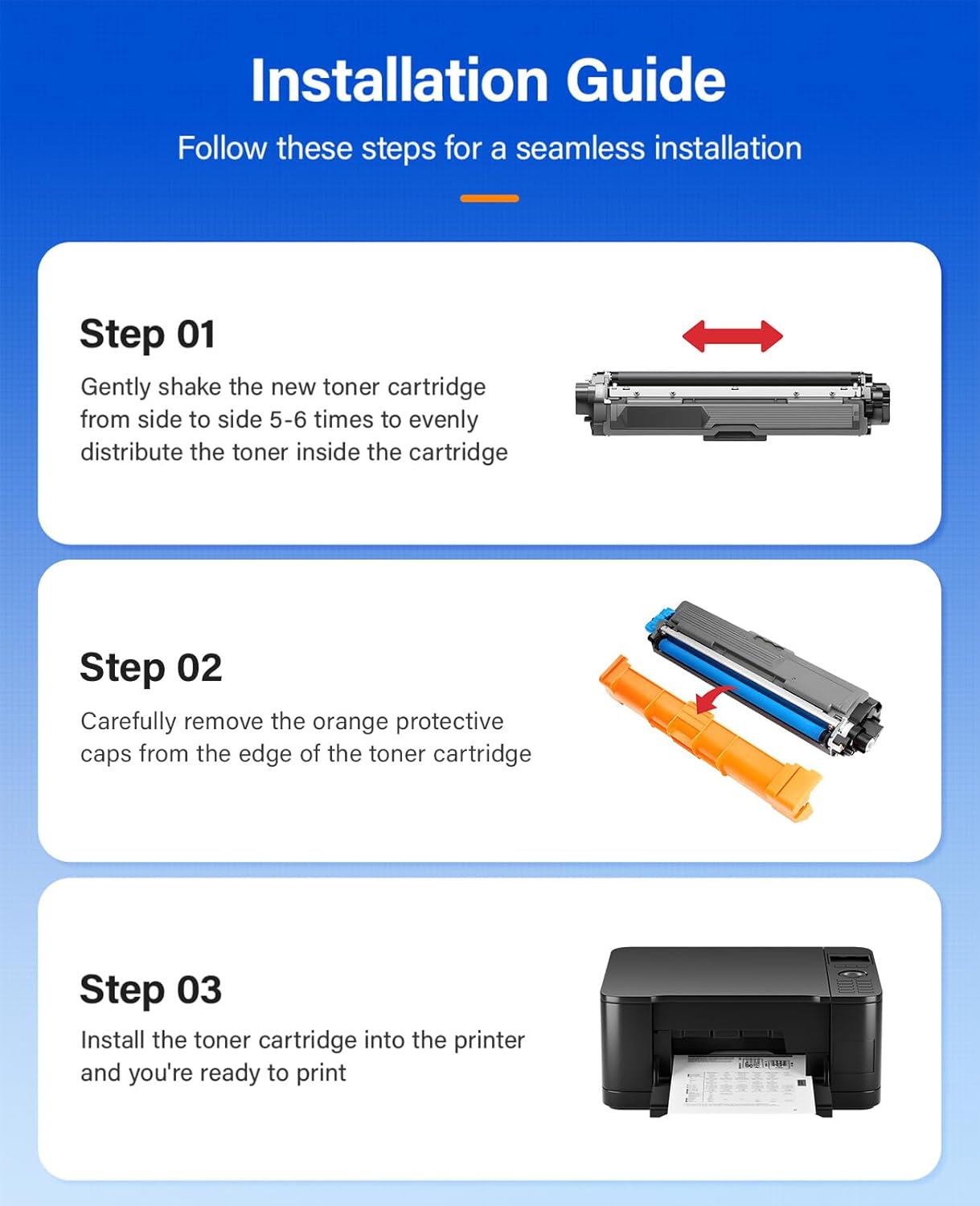 TN221 TN225 Toner Cartridge 4-Pack Black Cyan Yellow Magent Replacement for Brother TN-221 TN-225 to Use with MFC-9130CW HL-3170CDW MFC-9340CDW HL-3140CW 3150CW MFC-9330CDW 9140CDN DCP-9020CDN Printer